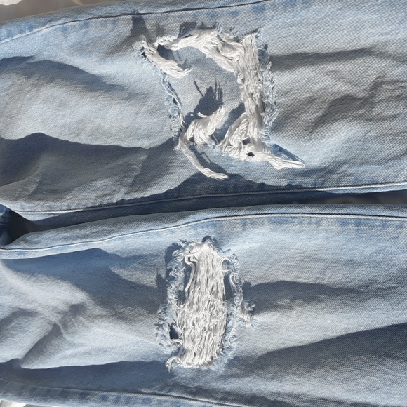 BDG Slim Straight 27 Distressed Knee Raw Hem Button Fly Hi Rise Jeans - Picture 15 of 17